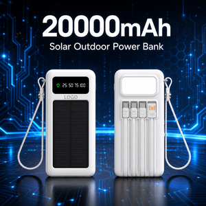 Batterie Externe Solaire en Gros d'Usine 20000mAh 30000mAh 50000mAh avec Câbles Intégrés Chargeur Portable Multi-Ports Lampe de <span class=keywords><strong>Camping</strong></span> - Product Image 1