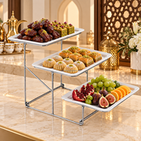 Équipement de buffet d'hôtel XINGPAI, stand de restauration, présentoir alimentaire, supports et plateaux à plusieurs niveaux pour buffet