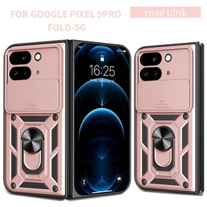 Pour Google Pixel <span class=keywords><strong>9</strong></span> Pro Fold 5G étui <span class=keywords><strong>antichoc</strong></span> lentille de protection de qualité militaire protéger anneau béquille support de montage de voiture <span class=keywords><strong>coque</strong></span> de téléphone - Product Image 6
