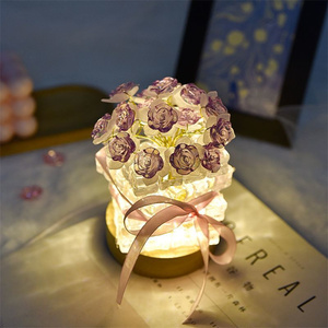 Customization Light PVC Led Rose Cube Table <strong>Lamp</strong> Festival Decoration Led Rose Flower <strong>Stem</strong> With Light Mothers Day - Product Image 3