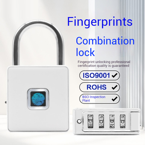 Tuya ứng dụng kiểm soát Keyless Ổ khóa an ninh thông minh vân tay 4 khóa kỹ thuật số cho hộp Túi xe đạp kho làm bằng hợp kim kẽm - Product Image 3