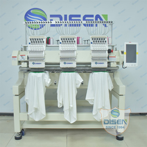 เครื่องปัก<span class=keywords><strong>ล</strong></span>ายคอมพิวเตอร์อัจฉริยะฝาปิดเครื่อง3หัว12เข็มเครื่อง CNC จอ LCD - Product Image 2