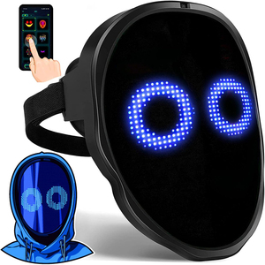 Máscaras LED Inteligentes con Control por Aplicación Bluetooth, Máscara LED con Pantalla, Programable, Cambia <span class=keywords><strong>de</strong></span> <span class=keywords><strong>Cara</strong></span>, Personaliza con <span class=keywords><strong>Fotos</strong></span> para Halloween - Product Image 1