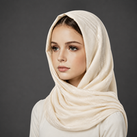 Foulard pour enfants en tissu jacquard polyester chiffon fil argenté B9, élégant, fluide, infroissable et respirant