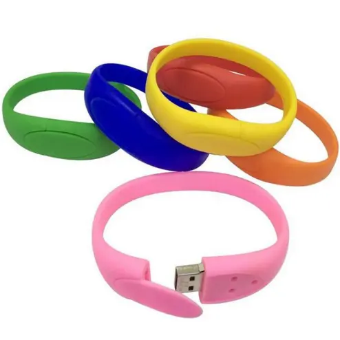 Gelang USB untuk pria dan wanita, gelang PVC klasik Flash Drive dalam 1GB 8GB 16GB 64GB kapasitas-gelang modis