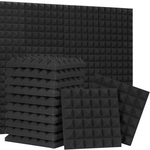 Panneaux acoustiques en <span class=keywords><strong>mousse</strong></span> noire au design moderne, haute densité, insonorisation, décorations murales, hôtels, studios d'enregistrement, KTV - Product Image 1