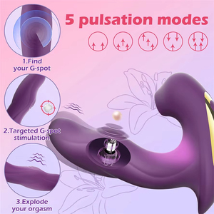 Nuevo Vibrador de Doble Cabeza para Mujeres con 10 Modos de Vibración, Juguete Sexual con Función de Succión y Vibración - Product Image 5