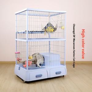 Simple Style Iron Double Door <strong>Cat</strong> Kennel Solid Pattern Eco-Friendly Indoor Pet <strong>Cage</strong> for Small Breeds-Made in China - Product Image 3