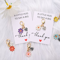 Porte-clés pendentif fleur mignon, porte-clés marguerite en émail tendance, pour sac, voiture, cadeau, articles promotionnels