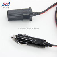 Cable de encendedor de cigarrillos, enchufe eléctrico de uno a dos para coche, Cable de alimentación, Cable de extensión para encendedor de cigarrillos