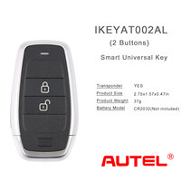 Clé intelligente programmable Autel IKEY AT002AL, style standard, 2 boutons, télécommandes universelles pour voitures, pour remplacement