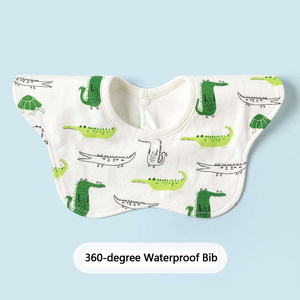 ผ้ากันเปื้อนเด็กอ่อนเนื้อมัสลินรูปทรงเมฆนุ่มพิเศษ สำหรับเด็กวัยหัดเดิน กันน้ำ ซับน้ำลาย พร้อมกระดุม - Product Image 3