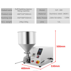 Iniettore Automatico di Crema per Torte <span class=keywords><strong>e</strong></span> Pasticceria, Attrezzatura Industriale per Riempimento ad Alta Capacità 220V, Nuova Macchina per Riempimento di <span class=keywords><strong>Pane</strong></span> <span class=keywords><strong>e</strong></span> Dolciumi - Product Image 5