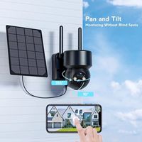 Caméra IP extérieure vision nocturne 3MP 2K, caméra de sécurité domestique alimentée par batterie