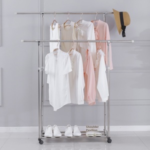 Étendoir télescopique à tige unique simple intérieur/extérieur en alliage d'acier inoxydable pour chambre à coucher étendoir à vêtements - Product Image 2