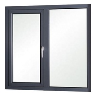 Fenêtre à battant en aluminium noir conforme à la norme australienne AS2047, double vitrage Low-E, rupture de pont thermique, haute efficacité énergétique