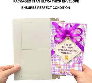 Lời chào mừng sinh thái thân thiện chúc mừng sinh nhật thẻ cho cháu gái giấy cao cấp với cổ phiếu dày và phong bì cao cấp - Product Image 4