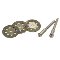 Nouvelle vente flash : 10 disques de coupe rotatifs miniatures de 22 mm, accessoires pour outils de bricolage pour Dremel avec 2 tiges