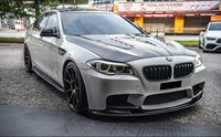Accessoires F10 Lèvre avant en fibre de carbone pour BMW Série 5 M5 2010-2016 Guangdong Carbone Noir Décoration extérieure de voiture Style 3D