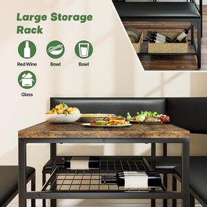 Ensemble de table de petit-déjeuner pour <span class=keywords><strong>cuisine</strong></span> avec sièges rembourrés, ensemble de table à manger d'angle pour 4 à 6 personnes, ensembles de salle à manger, ODM/OEM disponible - Product Image 3