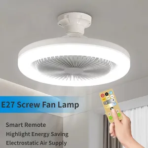 Home Decor Ceiling Fans with Led Light Rotation Cooling Home Ceiling Fan Lamp for Room Ceiling Fan E27 Summer Cooling