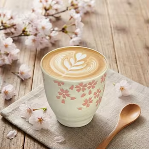 Tasses à thé en céramique bleu Sakura, polyvalentes, traditionnelles et mignonnes, compatibles micro-ondes, en gros - Product Image 4