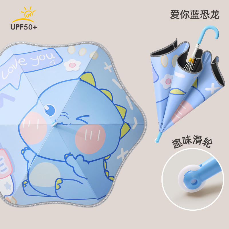 Je t'aime poulie amusante de dinosaure bleu