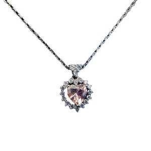 Collier en argent 925 avec moissanite rose clair et pierre de Morgan, pendentif luxueux pour le style de vie quotidien et socialisé des femmes - Product Image 5