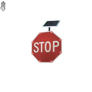 لافتات مرورية شمسية عالية الجودة مضاءة بتقنية LED مصنوعة من الألومنيوم للسلامة على الطرق - Product Image 1