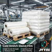 Film étirable à froid Jutai LLDPE, résistant aux hautes températures, qualité machine, résistance à la traction de 250 MPa, rouleaux de 50 cm x 50 m, film d'emballage