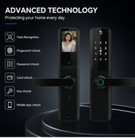 Tuya App Digitale Slimme Camera Slot Intelligent WiFi Vingerafdruk Slimme Deurslot Ingebouwd Scherm voor Huisbeveiliging