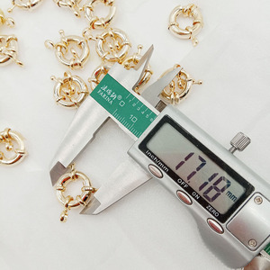 <span class=keywords><strong>Fermoir</strong></span> à boucle de marin en plaqué or 18k, 10 pièces de haute qualité, pour la fabrication de bijoux, <span class=keywords><strong>fermoir</strong></span> à bout de cordon, pour collier ou <span class=keywords><strong>bracelet</strong></span>, 17 mm - Product Image 5