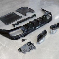 Design moderne, sorties d'échappement AMG, noir brillant, diffuseur arrière C63 pour Mercedes Benz Classe C W206 2022-2025 Sport