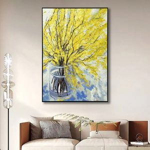 100% dipinto a mano <span class=keywords><strong>soggiorno</strong></span> decorazione per la casa regalo fiore astratto decorazione moderna colorata pittura a olio - Product Image 1