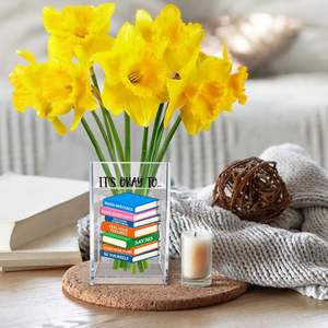 Porte-stylo transparent carré en acrylique, boîte de rangement de papeterie de bureau, décoration de bureau, ornement - Product Image 5