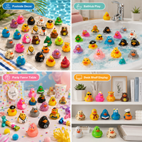 Lot de jouets canards en caoutchouc en gros, assortiment de canards jaunes, canards jeep, jouets flottants pour bain et piscine, décorations pour fêtes aquatiques