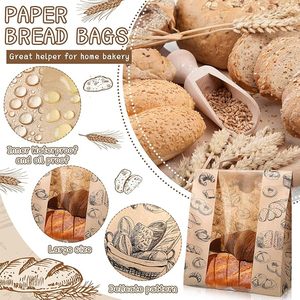 Sacs à <span class=keywords><strong>Pain</strong></span> Personnalisés avec Fenêtre, Anti-Graisse, Idéaux pour Aliments Pâtissiers, Sacs en Papier pour Boulangerie - Product Image 3