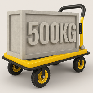 थोक स्टील प्लेटफॉर्म ट्रॉली 500 किलोग्राम फोल्डिंग हैंड कार्ट औद्योगिक चार पहिया भारी शुल्क परिवहन ट्रक - Product Image 1