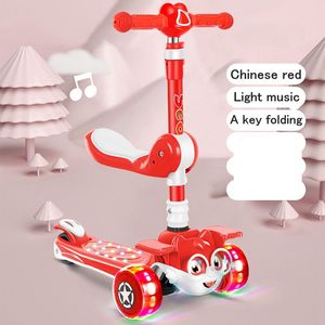 Scooter à 3 roues pour enfants, 12 pièces, jolie <span class=keywords><strong>trottinette</strong></span>, pour sports de plein air/filles, avec Absorption des chocs - Product Image 4