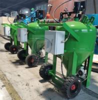 Machine de sablage mobile semi-automatique Jichuan certifiée CE, petite/grande, garantie 1 an, construction métallique/enrouleur, contrôle PLC