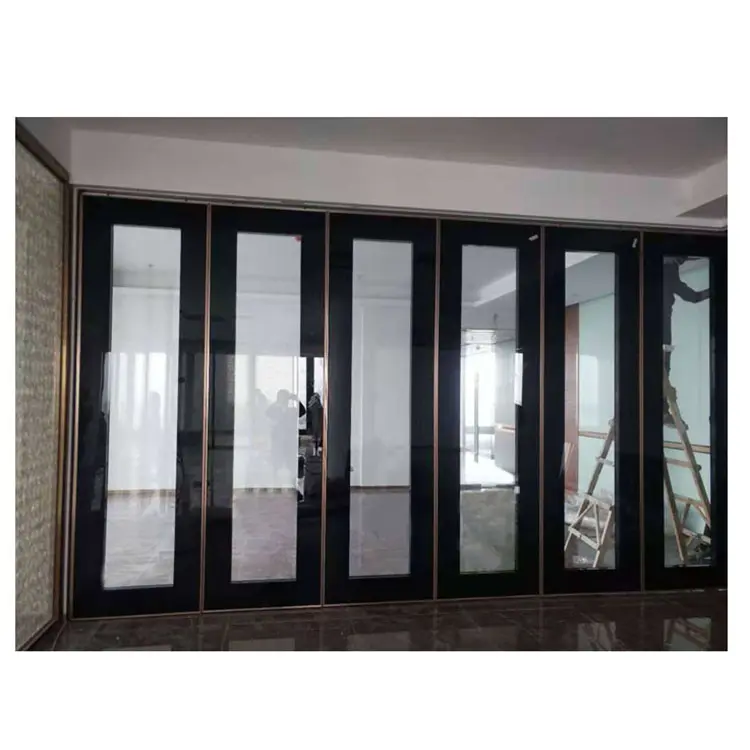 Panel esmaltado acústico de oficina móvil Partición de pared de vidrio laminado templado