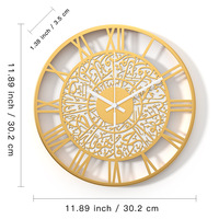 Horloge murale personnalisée, design créatif, numérique, européenne-américaine, minimaliste, mouvement à quartz, métal, simple face.