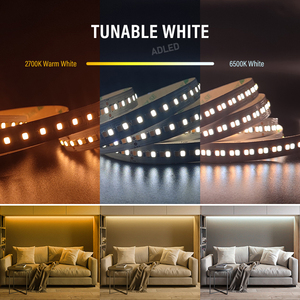 Tira de luz blanca conmutable 2835Smd 12Mm 2700K Mix 6500K 240Leds/M Cct Tira de LED 24Vdc Ul Lista Tira de luz LED blanca ajustable - Product Image 4