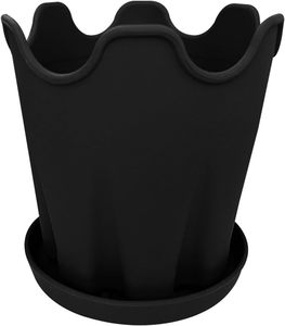 Silicone Plant <b>Pot</b> with Drainage Hole and Silicone Saucer Round Flower Planter <b>Succulent</b> and Nursery <b>Pots</b> - Product Image 6