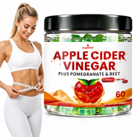 AegleWell Permen Kunyah Cuka Apel dengan Delima dan Bit 60 Buah Suplemen Diet Permen Kunyah Cuka Apel
