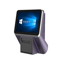 Máquina POS de autoservicio con escaneo de 8 pulgadas Android/Win10, escáner de código de barras/código QR, verificador de precios, impresora de pedidos y pagos, caja registradora