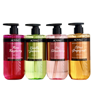 Gel de ducha hidratante orgánico Aoying Wholesale con aceite de almendras vegano, colágeno, vitamina C y perfume antienvejecimiento para mujeres. - Product Image 1