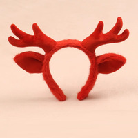 Grand bandeau en peluche Antler Cartoon Décoration de Noël Elk Chapeaux Mignon Dragon Corne Bandeau haut de gamme