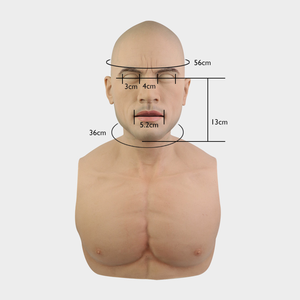 Déguisement de fête d'Halloween Couvre-chef en silicone complet pour acteur masculin pour le tournage d'accessoires de film Ballon de <span class=keywords><strong>mascarade</strong></span> Cosplay - Product Image 4