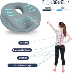 <span class=keywords><strong>Coussin</strong></span> de siège auto en mousse à mémoire de forme pour la conduite, oreiller de soutien lombaire pour chauffeur de camion, <span class=keywords><strong>rehausseur</strong></span> pour personnes de petite taille, soulagement des douleurs sciatiques et du coccyx - Product Image 3